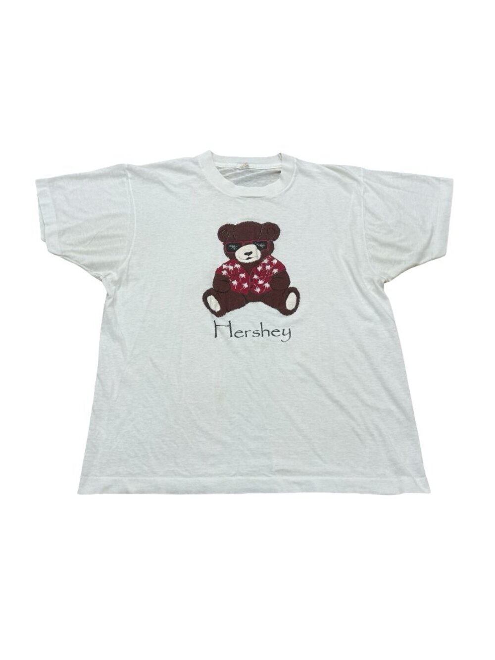 Vintage 1980s Hershey Bear Single Stitch Graphic T-Shirt White Made in USA